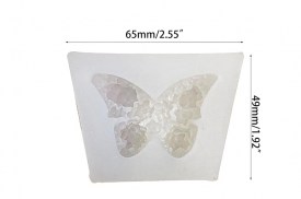 Molde silicona mariposa llena de flores 